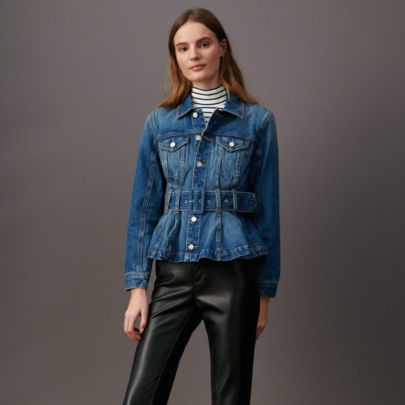 Anthro Blank NYC Chase Belted Denim Jacket - Picture 1 of 3